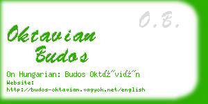 oktavian budos business card